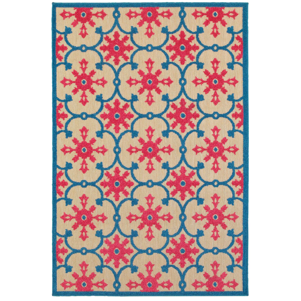 Oriental Weavers Sphinx Cayman 190L9 Sand / Pink Rugs - main flat