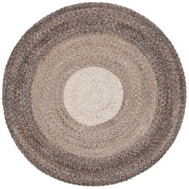 Safavieh Braided 3'-0" x 3'-0" Rug in Brown / Beige