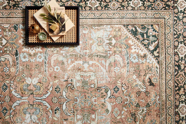Loloi Wynter Wyn-02 Auburn/Multi Rugs - styled aerial 1