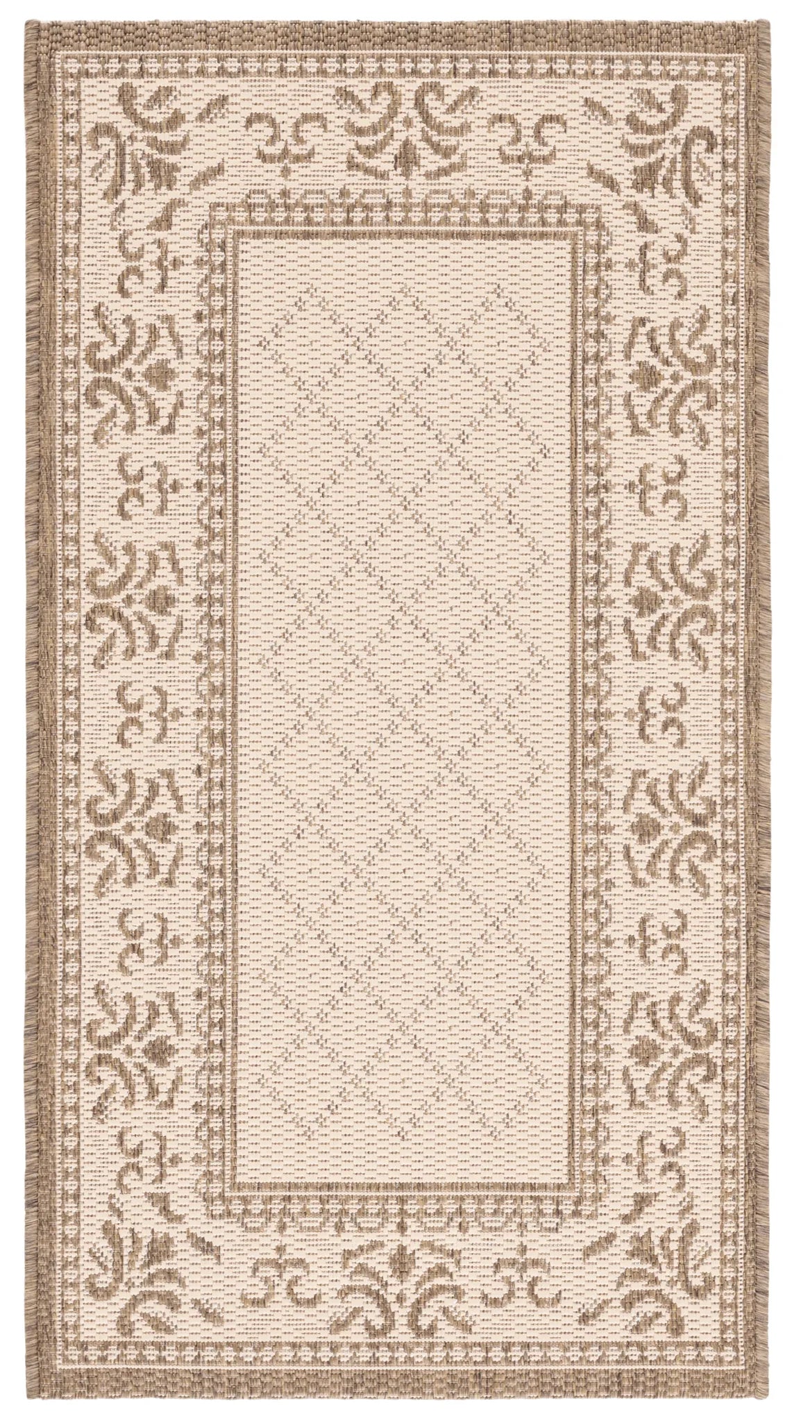 Safavieh Courtyard 2'-0" x 3'-7" Rug in Natural / Brown