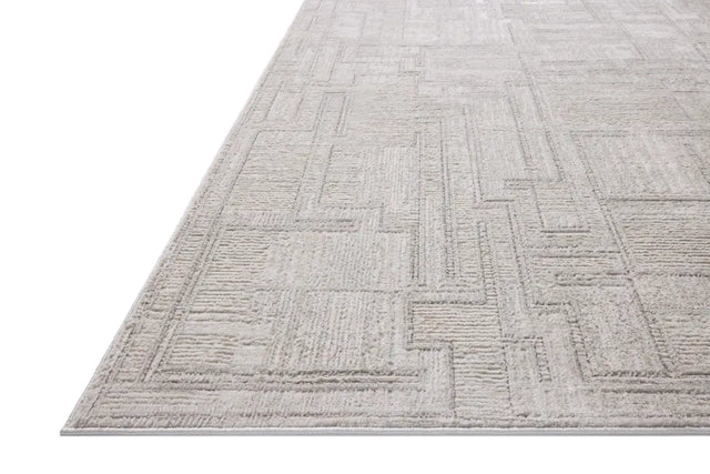 Loloi Hollis HOL-01 Grey / Ivory Rug - rug corner