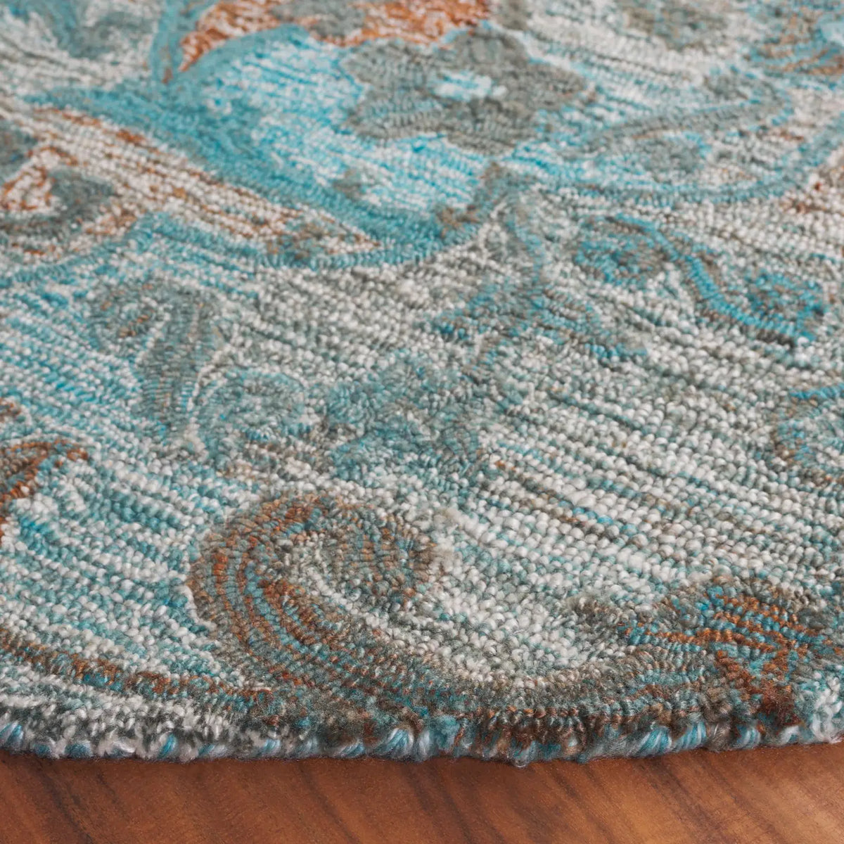 Safavieh Anatolia 6'-0" x 6'-0" Rug in Turquoise / Brown