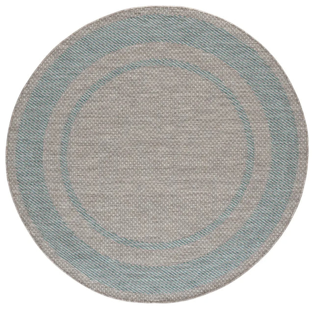 Safavieh Courtyard 6'-7" x 6'-7" Rug in Green / Aqua