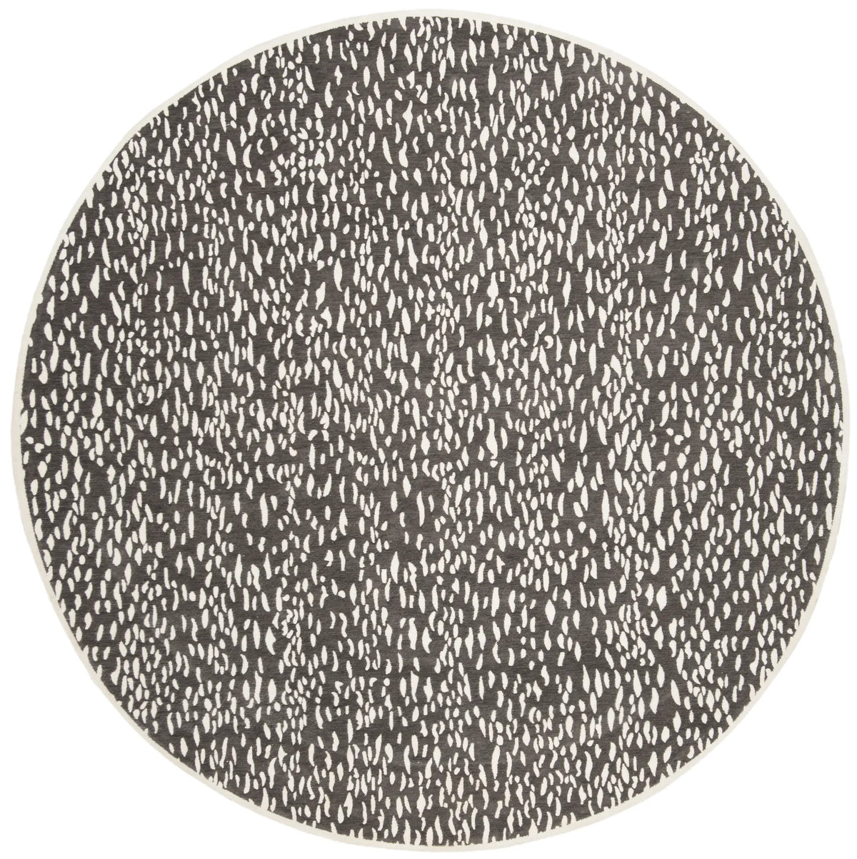 Safavieh Marbella 6'-0" x 6'-0" Rug in Dark Grey / Ivory