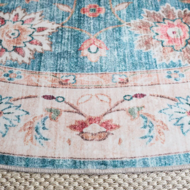 Safavieh Martha Stewart Washable 6'-0" x 6'-0" Rug in Green / Beige