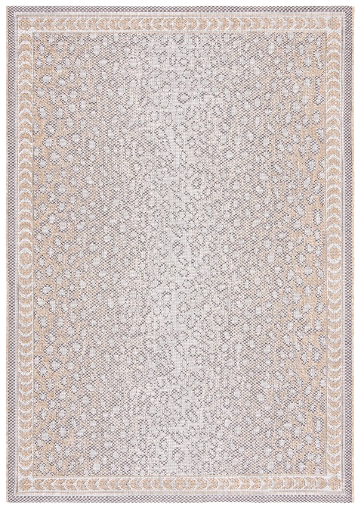 Safavieh Courtyard 4'-0" x 5'-7" Rug in Beige / Gold
