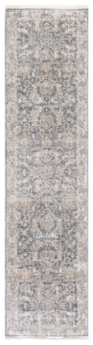 Safavieh Kendal 2'-0" x 8'-0" Rug in Dark Grey / Ivory Beige