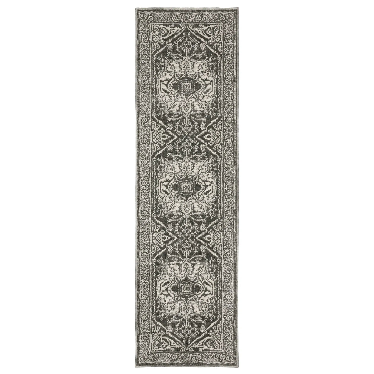 Oriental Weavers Sphinx Intrigue Int04 Grey/ Ivory Rug - runner