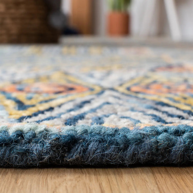 Safavieh Micro-Loop 4'-0" x 6'-0" Rug in Green / Blue