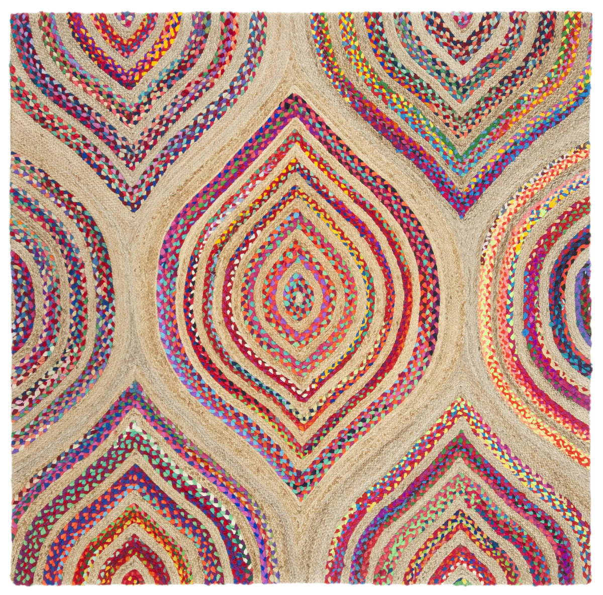 Safavieh Cape Cod 6'-0" x 6'-0" Rug in Natural / Multi