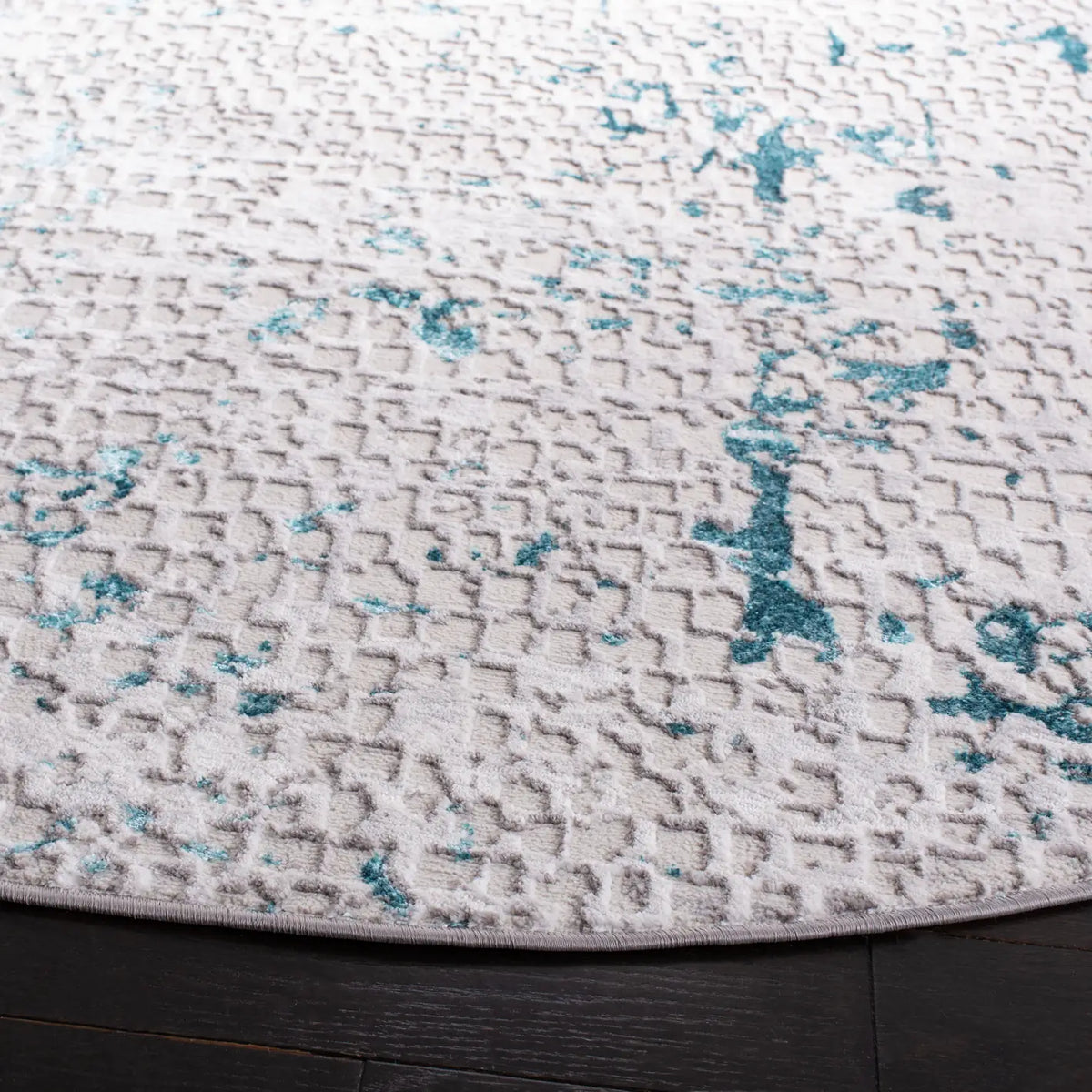 Safavieh Amelia 6'-7" x 6'-7" Rug in Grey / Turquoise