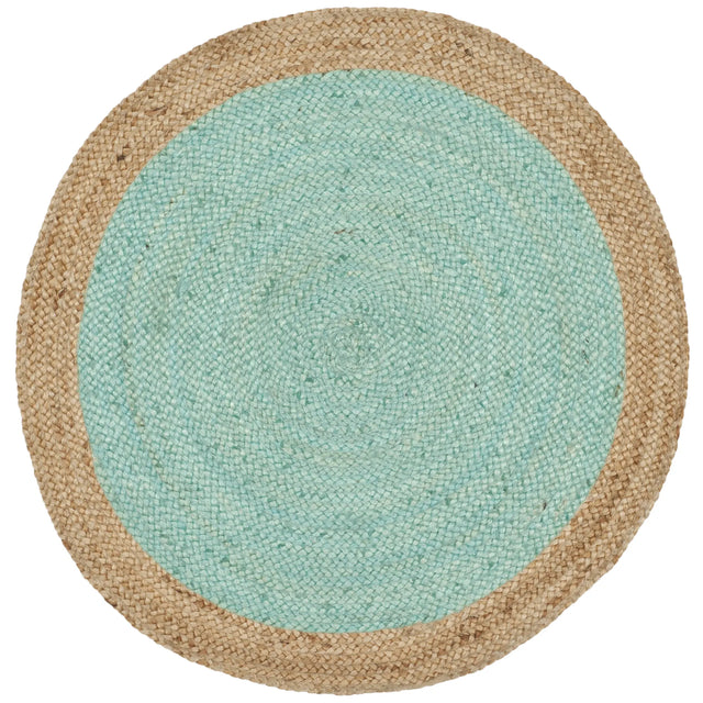 Safavieh Natural Fiber 3'-0" x 3'-0" Rug in Aqua / Natural