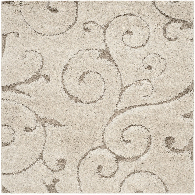 Safavieh Florida Shag 3'-0" x 3'-0" Rug in Cream / Beige
