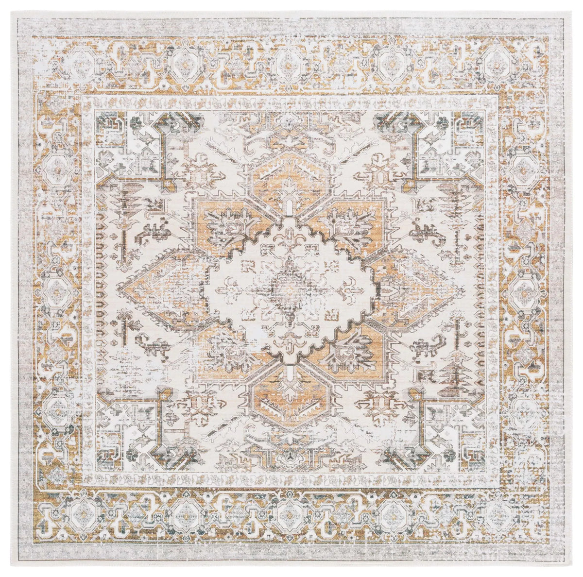 Safavieh Arizona 6'-0" x 6'-0" Rug in Beige / Gold