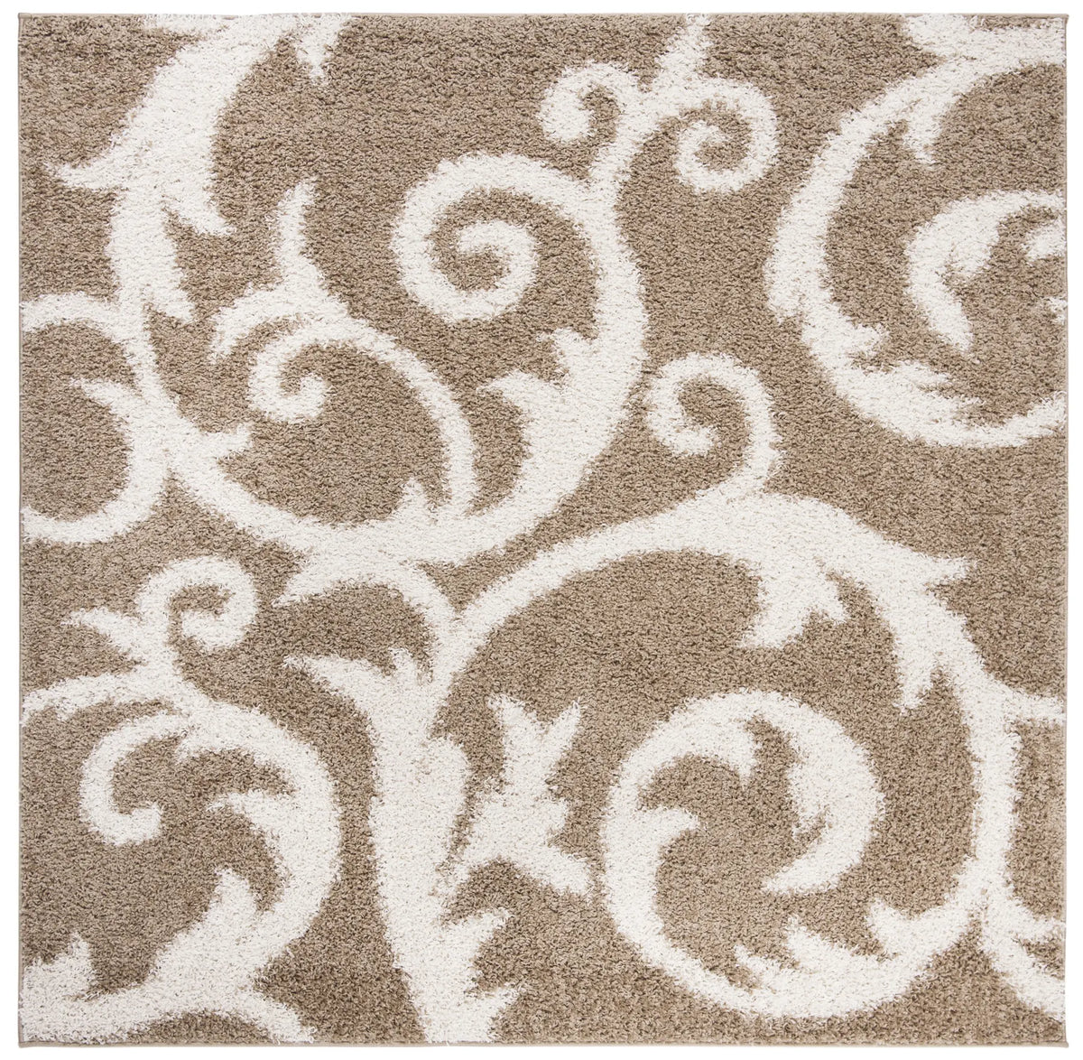 Safavieh New York Shag 6'-7" x 6'-7" Rug in Beige