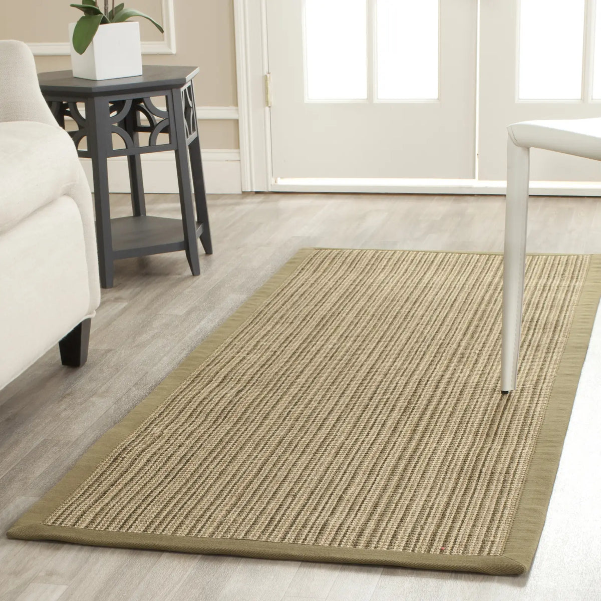 Safavieh Natural Fiber 2'-6" x 12'-0" Rug in Green / Green