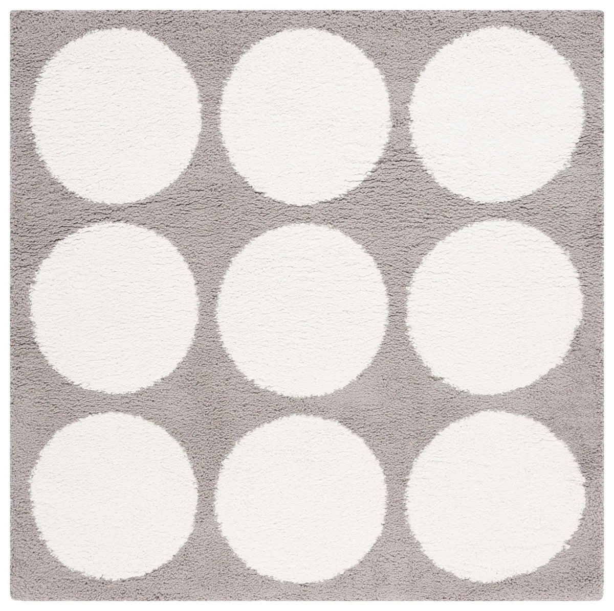 Safavieh Calico Shag 6'-7" x 6'-7" Rug in Grey / Ivory