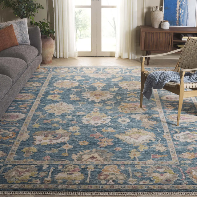 Safavieh Samarkand 10'-0" x 14'-0" Rug in Blue / Ivory