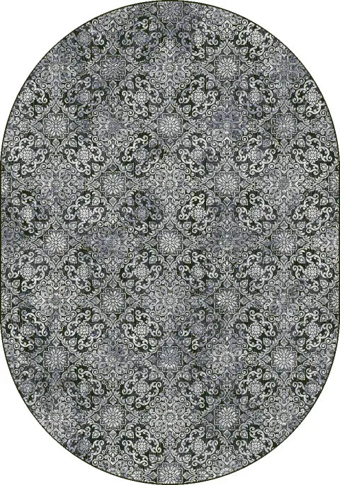 Dynamic Rugs Ancient Garden 57162 Steel Blue Rugs - Oval