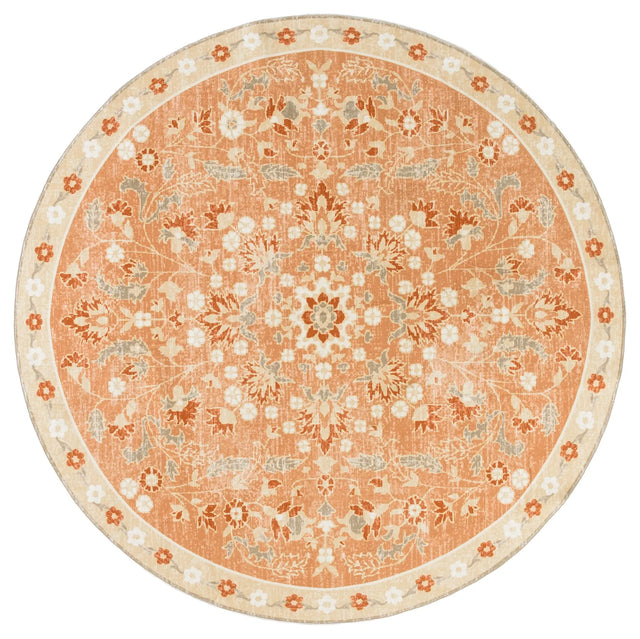 Safavieh Martha Stewart Washable 6'-0" x 6'-0" Rug in Rust / Beige