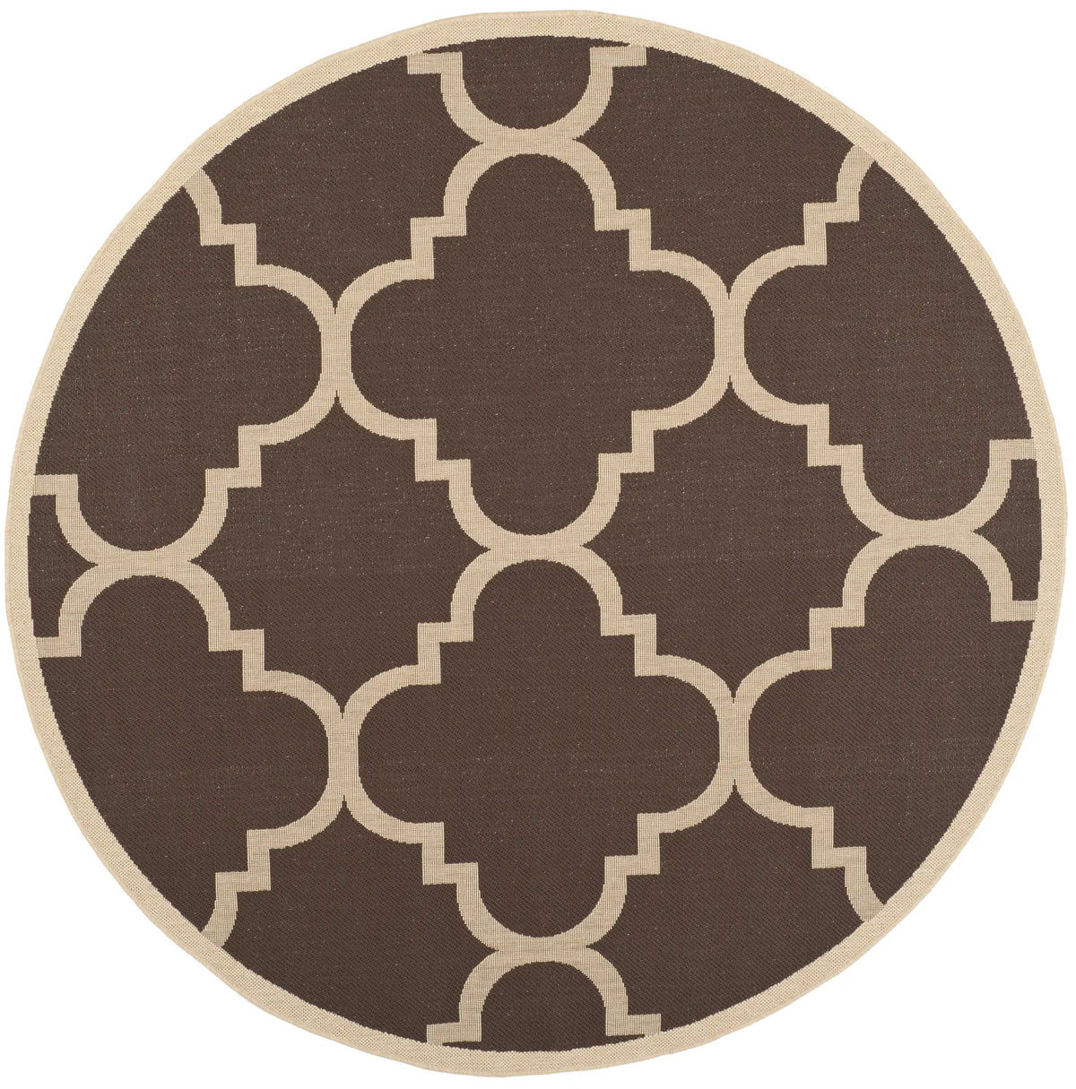 Safavieh Courtyard 6'-7" x 6'-7" Rug in Dark Brown