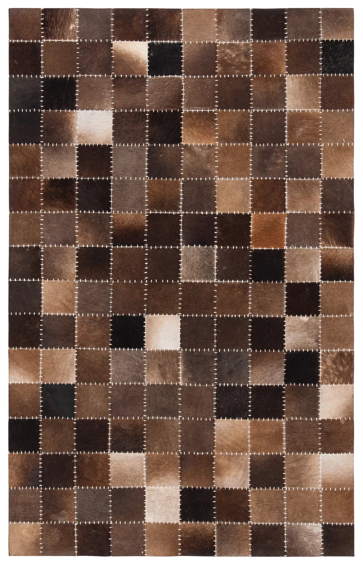 Safavieh Studio Leather 3'-0" x 5'-0" Rug in Brown / Beige