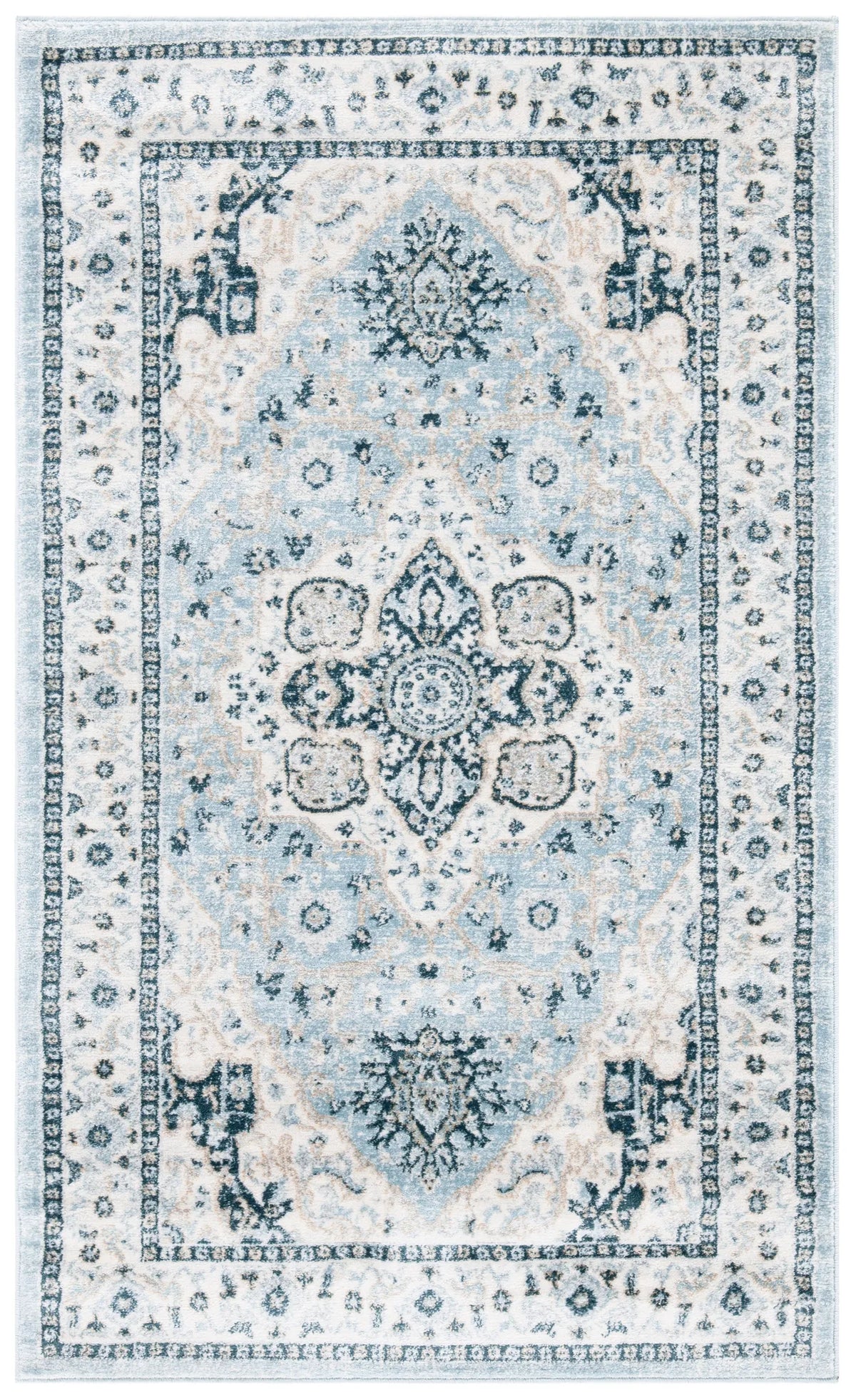 Safavieh Isabella 3'-0" x 5'-0" Rug in Light Blue / Cream
