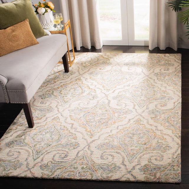 Safavieh Aubusson 5'-0" x 8'-0" Rug in Ivory / Green