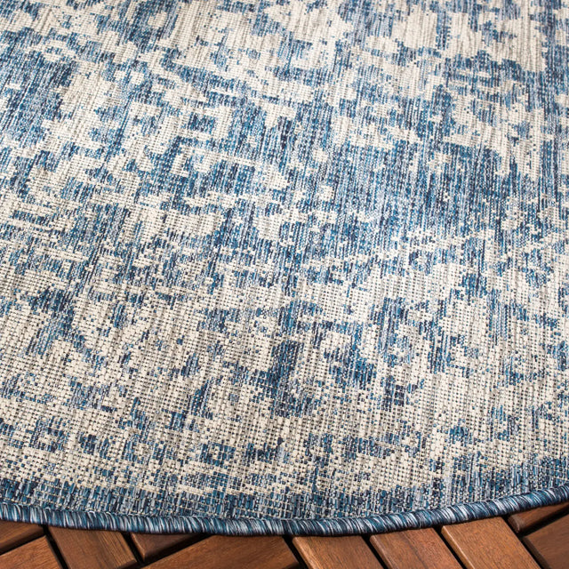 Safavieh Courtyard 6'-7" x 6'-7" Rug in Navy / Grey