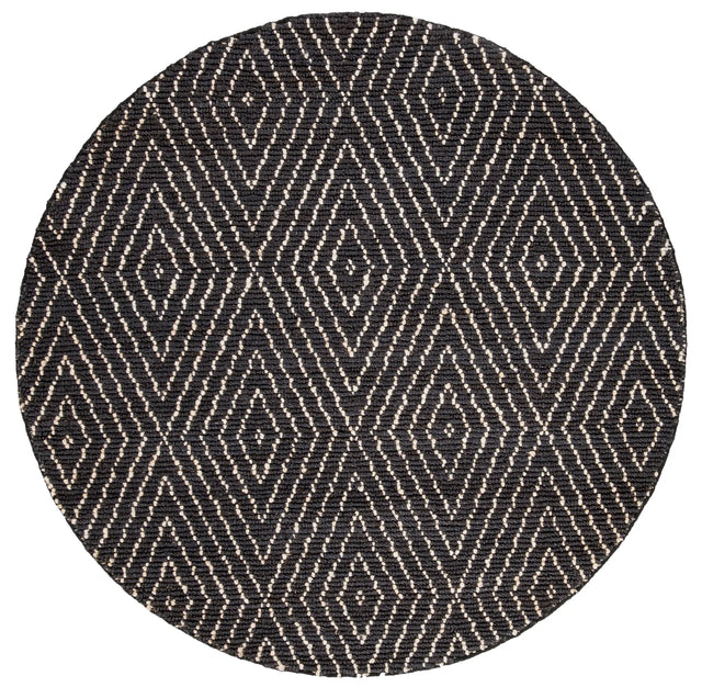 Safavieh Bohemian 6'-0" x 6'-0" Rug in Black / Ivory