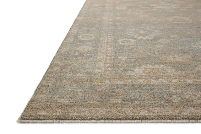 Chris Loves Julia x Loloi Louisa LOI-04 Lagoon / Ivory Rug - rug corner