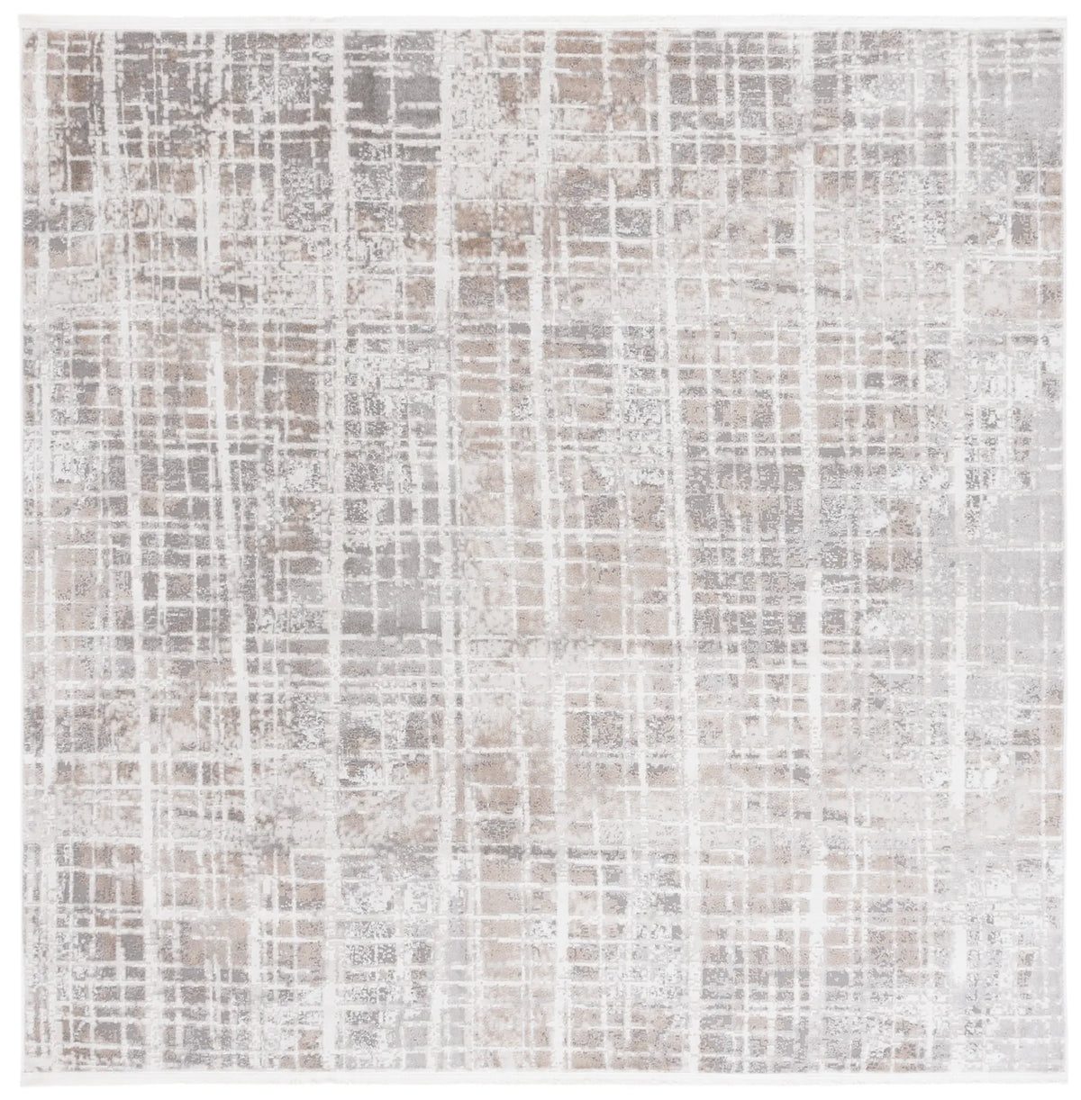 Safavieh Mila 6'-7" x 6'-7" Rug in Beige / Ivory Grey