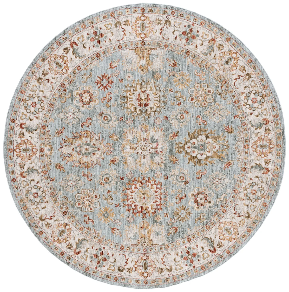 Safavieh Hamilton 6'-7" x 6'-7" Rug in Blue / Ivory