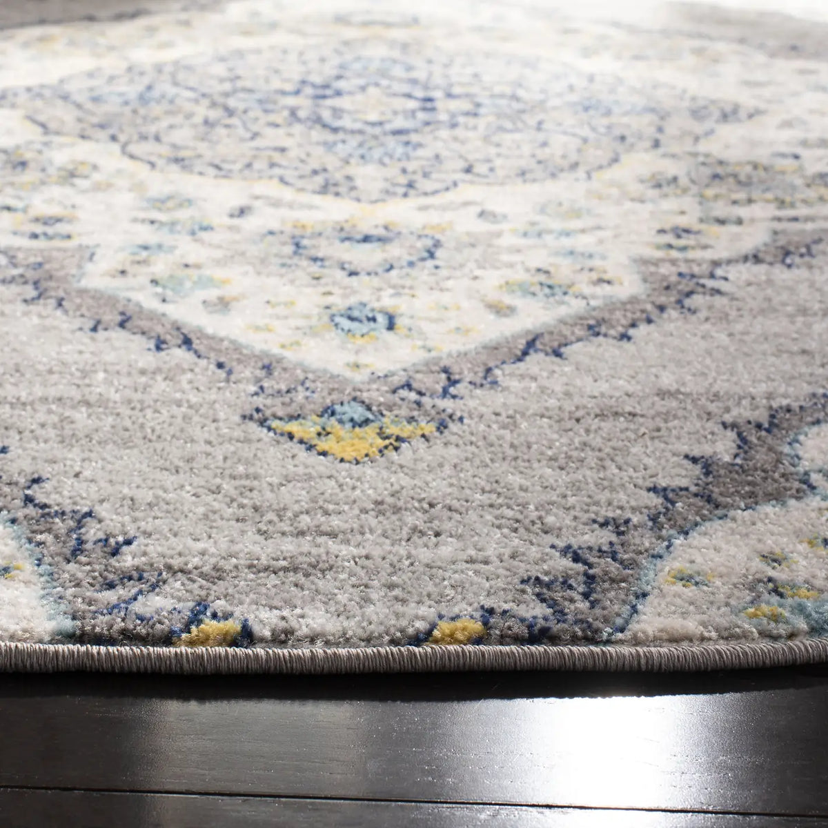 Safavieh Madison 6'-7" x 6'-7" Rug in Light Grey / Blue