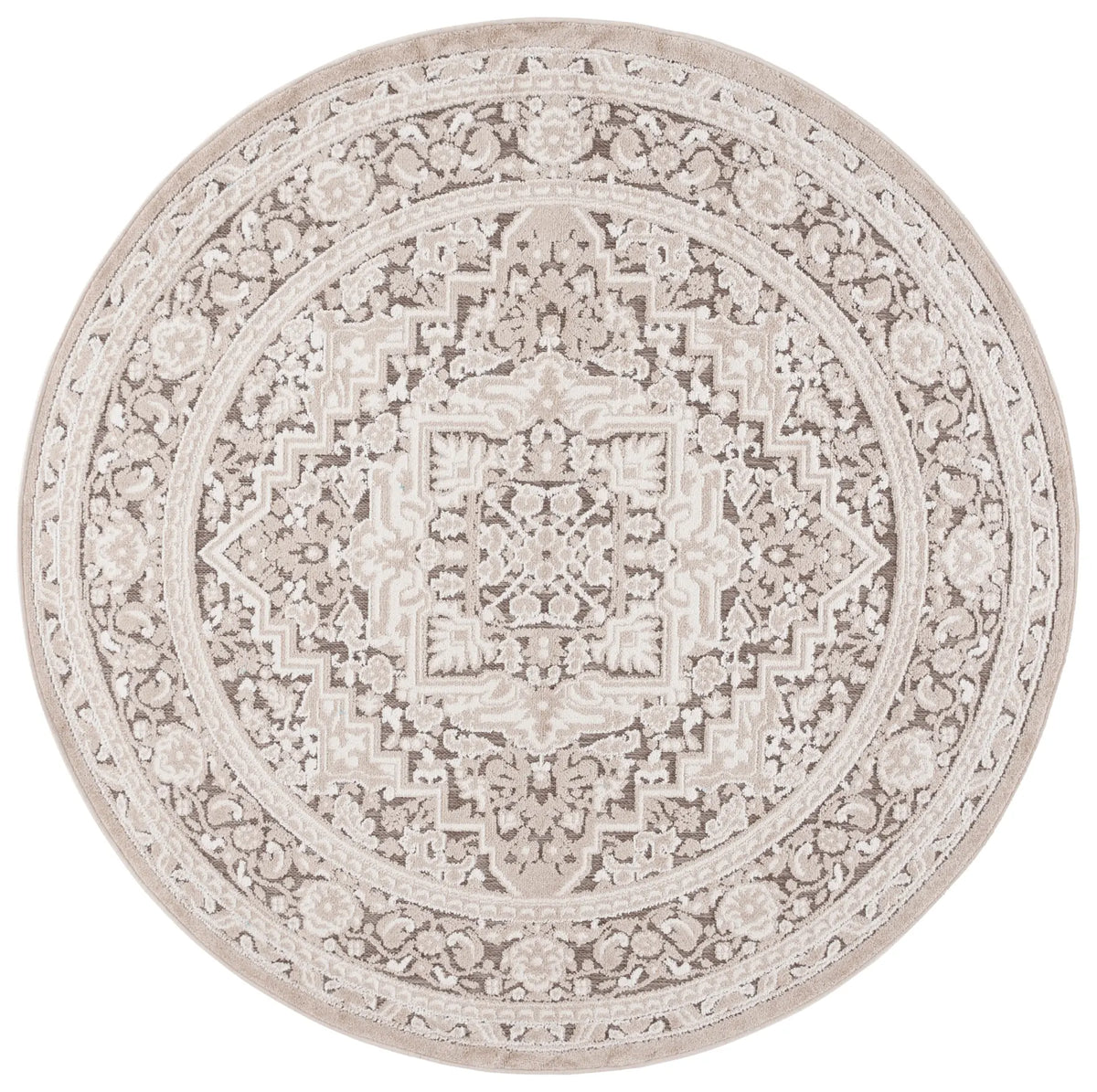 Safavieh Cabana 6'-7" x 6'-7" Rug in Beige / Ivory