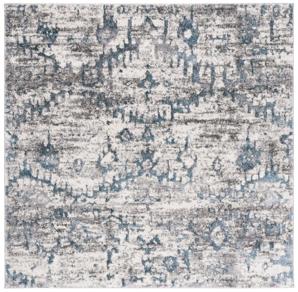 Safavieh Ravine Shag 6'-7" x 6'-7" Rug in Blue / Ivory
