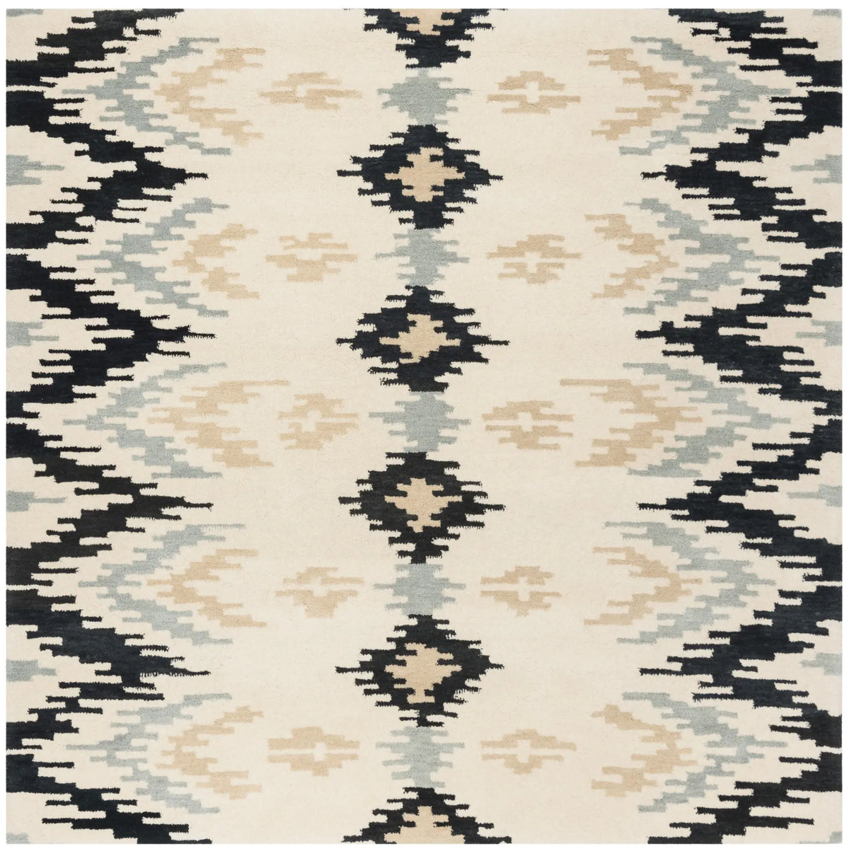 Safavieh Soho 6'-0" x 6'-0" Rug in Ivory / Dark Grey