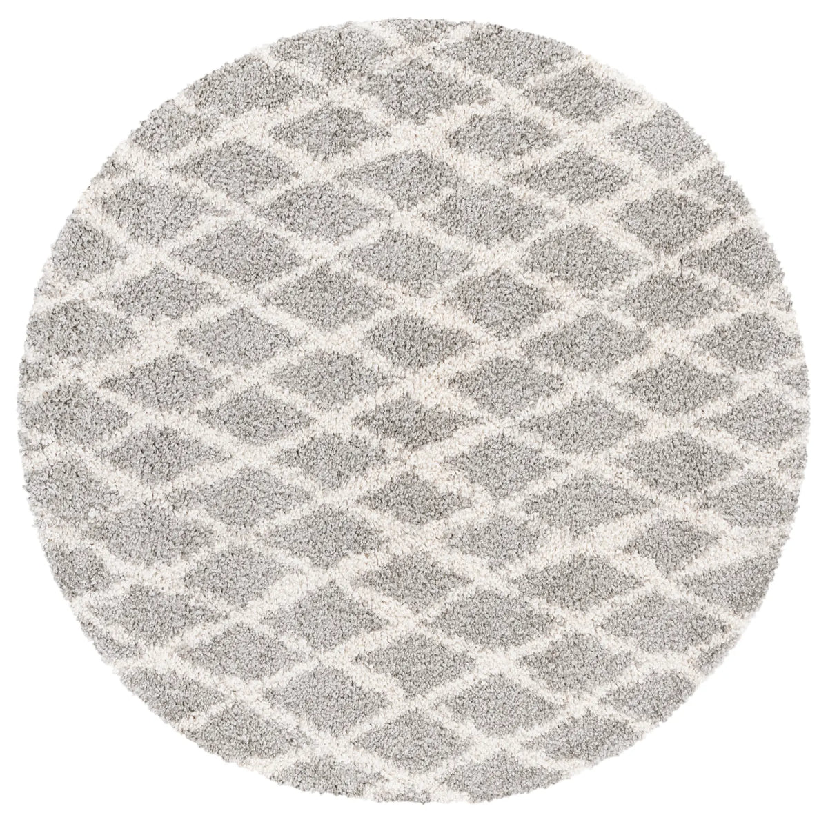 Safavieh Berber Shag 5'-1" x 5'-1" Rug in Light Grey / Cream