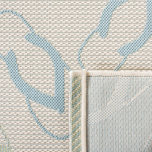 Safavieh Courtyard 4'-0" x 5'-7" Rug in Beige / Aqua