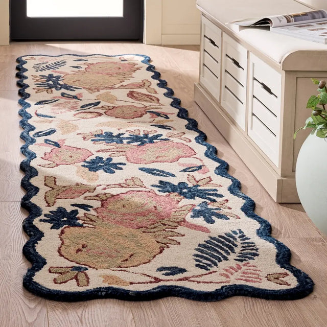 Safavieh Jardin 2'-3" x 8'-0" Rug in Ivory / Blue