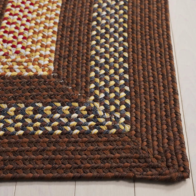 Safavieh Braided 4'-0" x 6'-0" Rug in Brown / Light Brown
