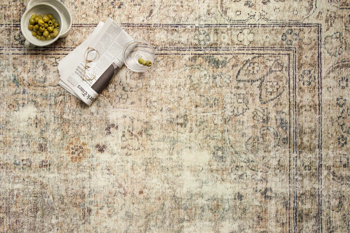 Loloi Margot Mat-01 Antique/Sage Rugs - styled aerial 1