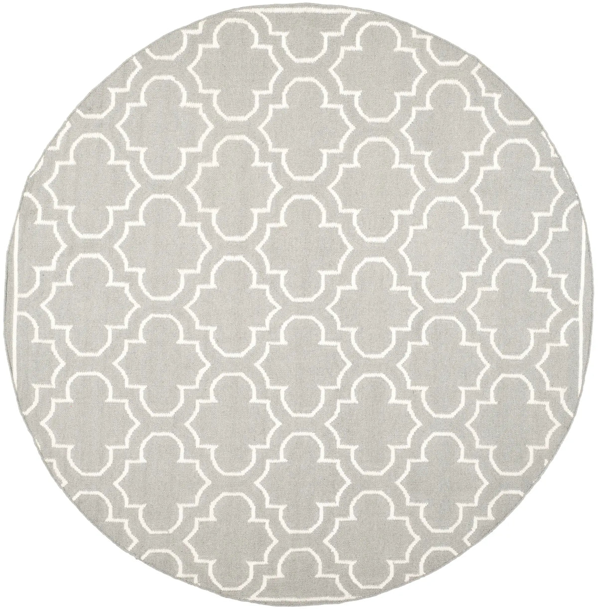 Safavieh Dhurries 7'-0" x 7'-0" Rug in Grey / Ivory