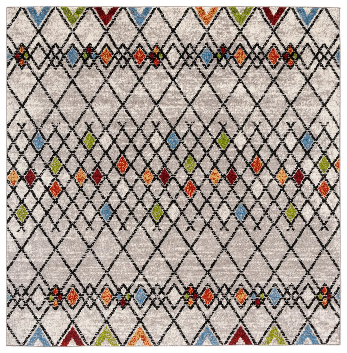 Safavieh Amsterdam 6'-7" x 6'-7" Rug in Beige / Blue