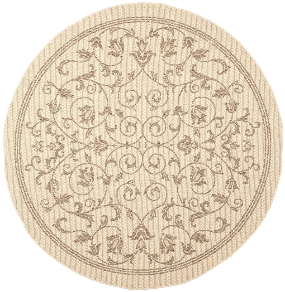 Safavieh Courtyard 6'-7" x 6'-7" Rug in Natural / Brown