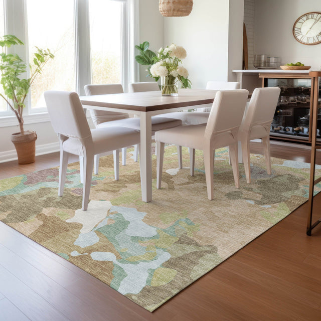 Addison Chantille ACN2161 Modern Machine Made Transitional Beige Rug