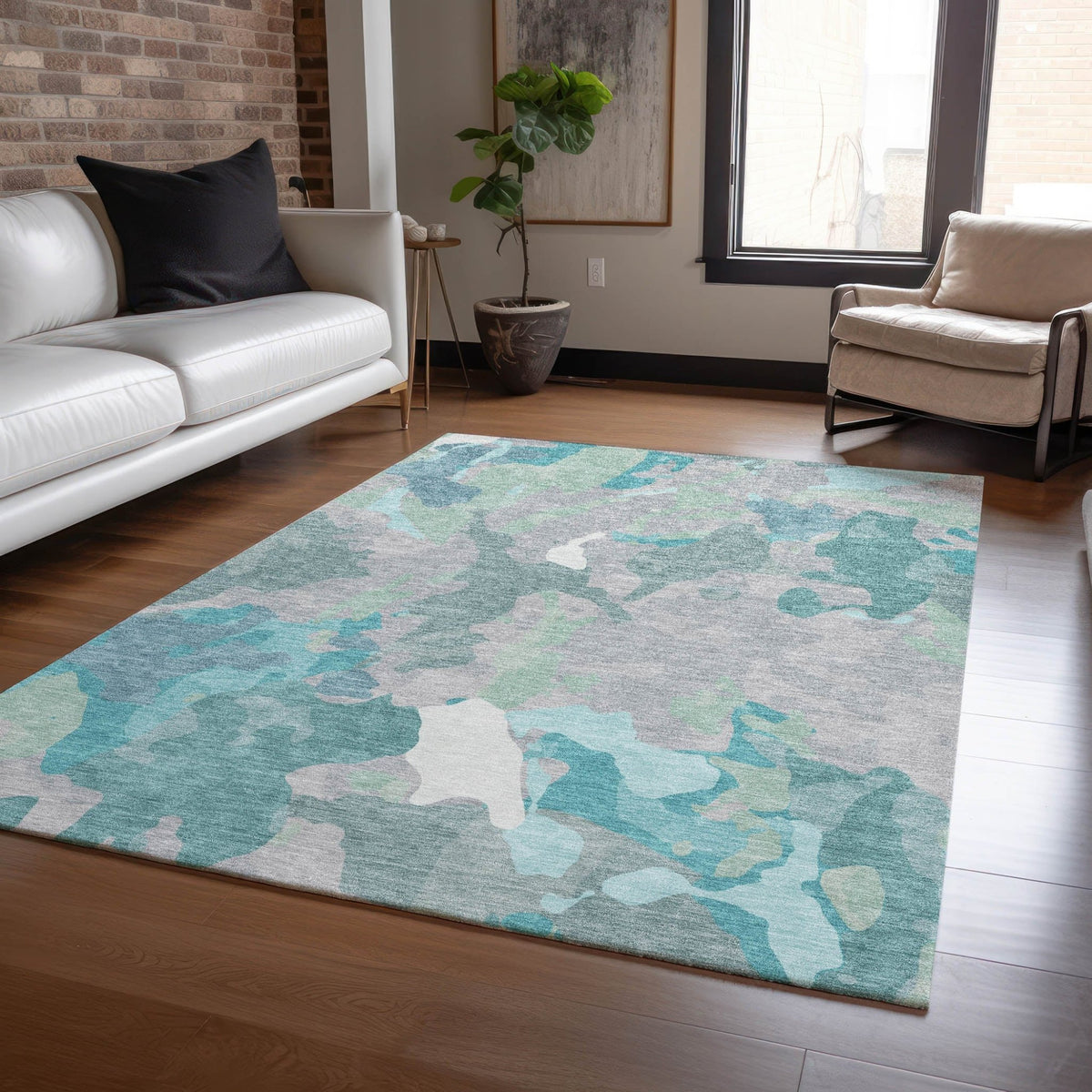 Addison Chantille ACN2161 Modern Machine Made Transitional Taupe Rug