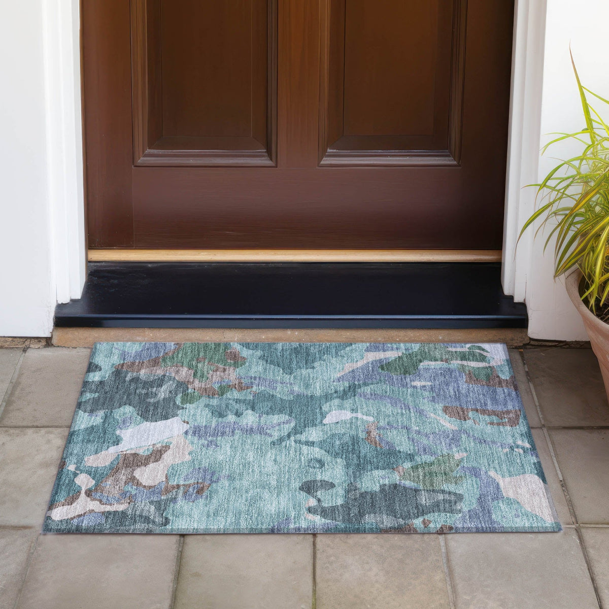 Addison Chantille ACN2161 Modern Machine Made Transitional Teal Rug