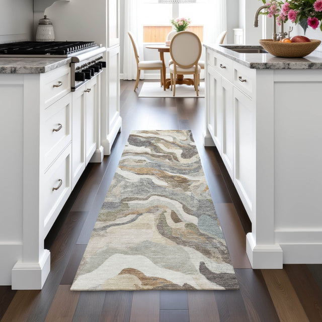 Addison Chantille ACN2162 Modern Machine Made Transitional Khaki Rug