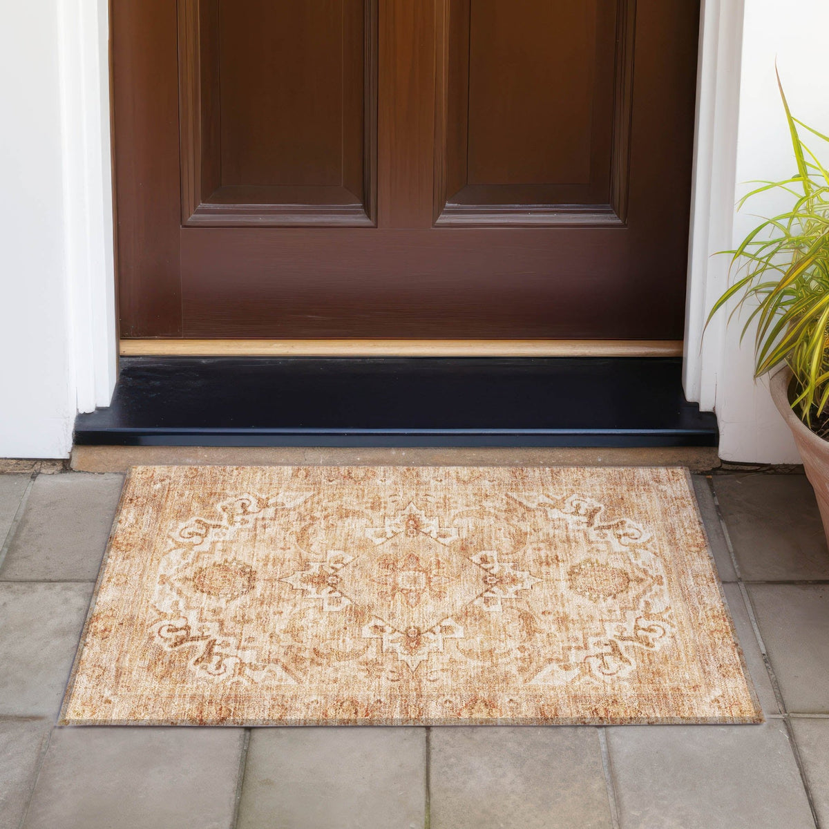 Addison Chantille ACN2164 Global Machine Made Traditional Copper Rug